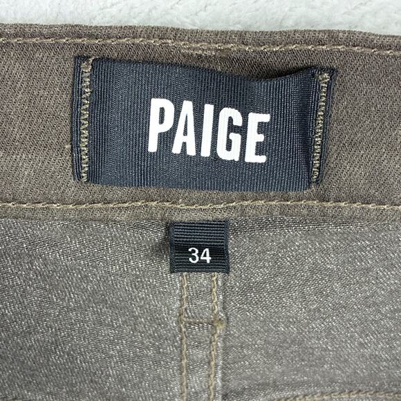 Paige Normandie Jeans Pants Mens 34 (36x30) Brown Stretch Straight Leg Preppy - Picture 10 of 11